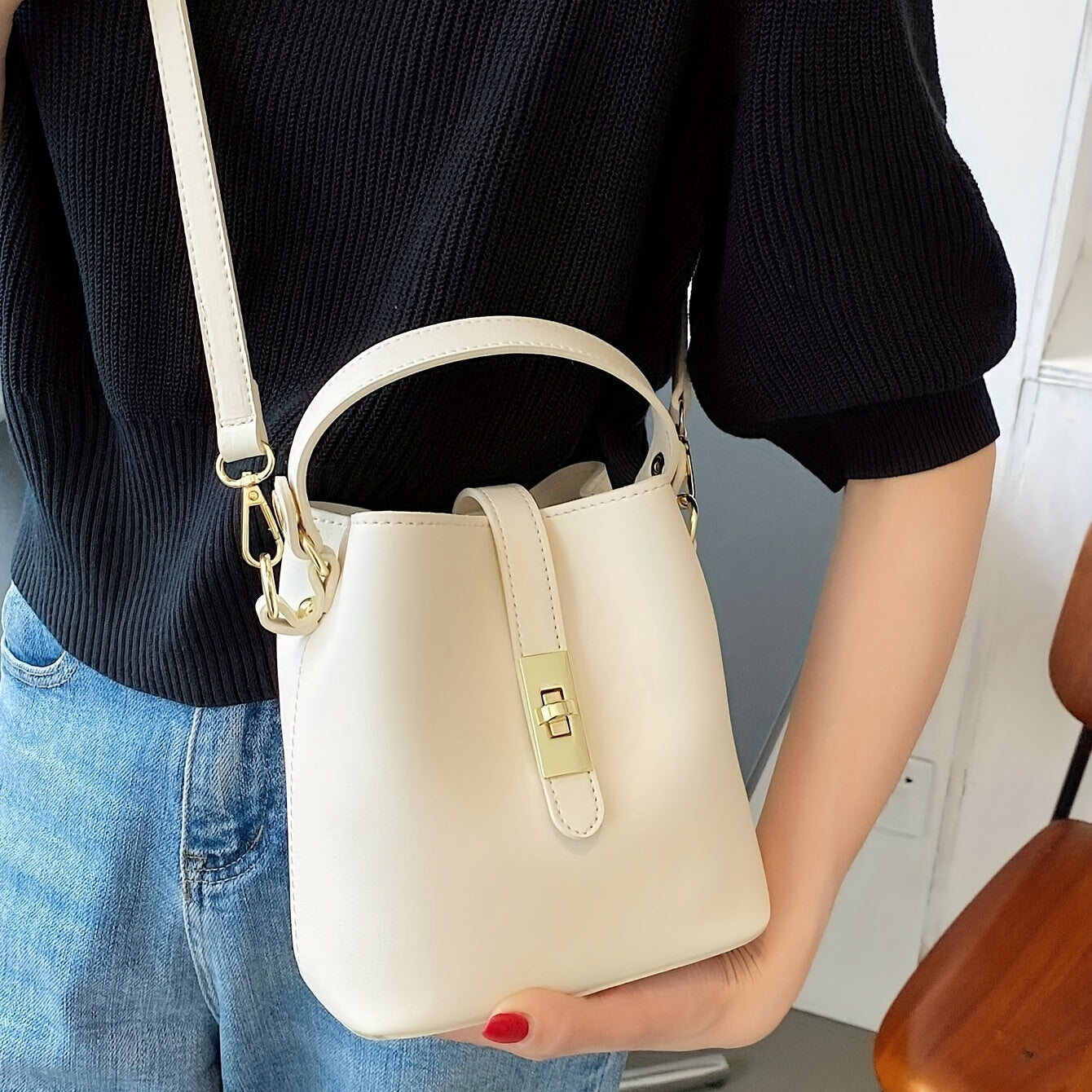 Mini Crossbody Bucket Bag