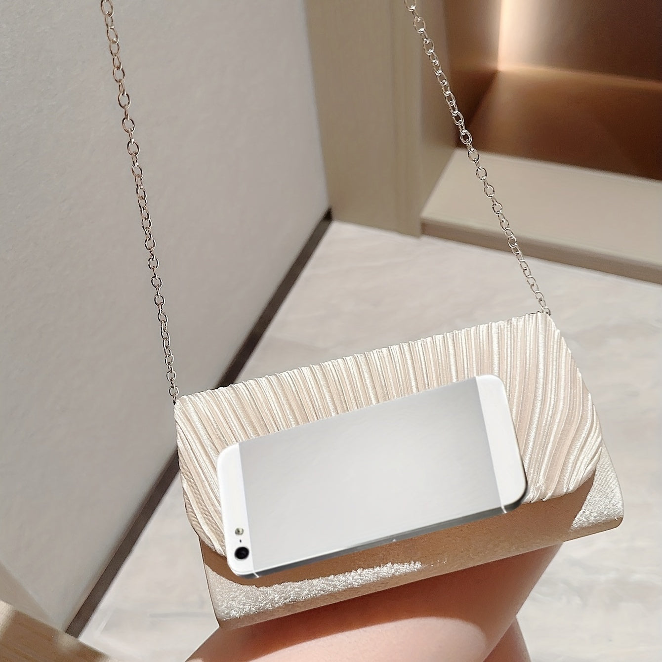 Elegent Textured Flap Purse for Cocktail Prom Dinner Evening