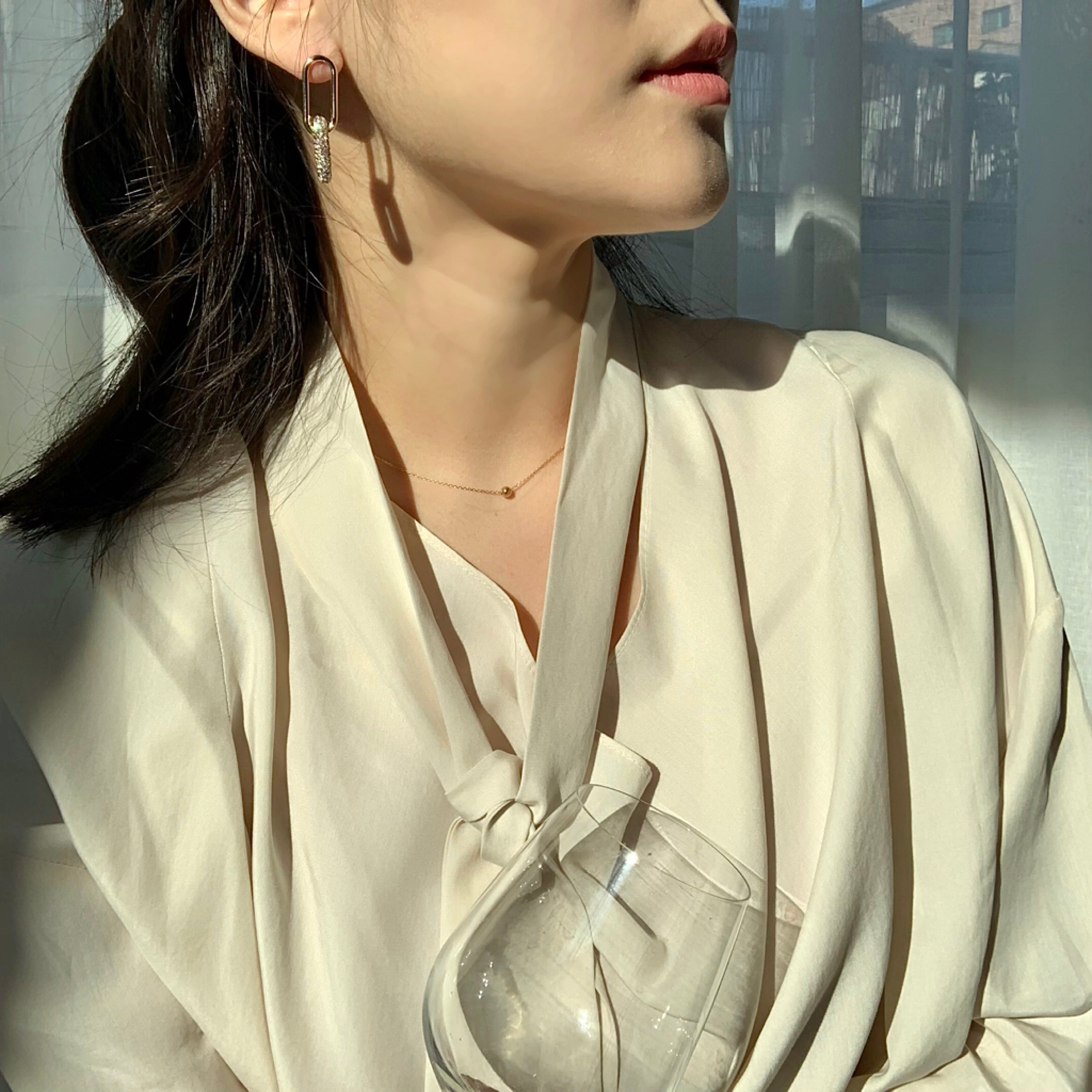 Stunning Cubic Hoops Dangle Earrings - MARMELO USA