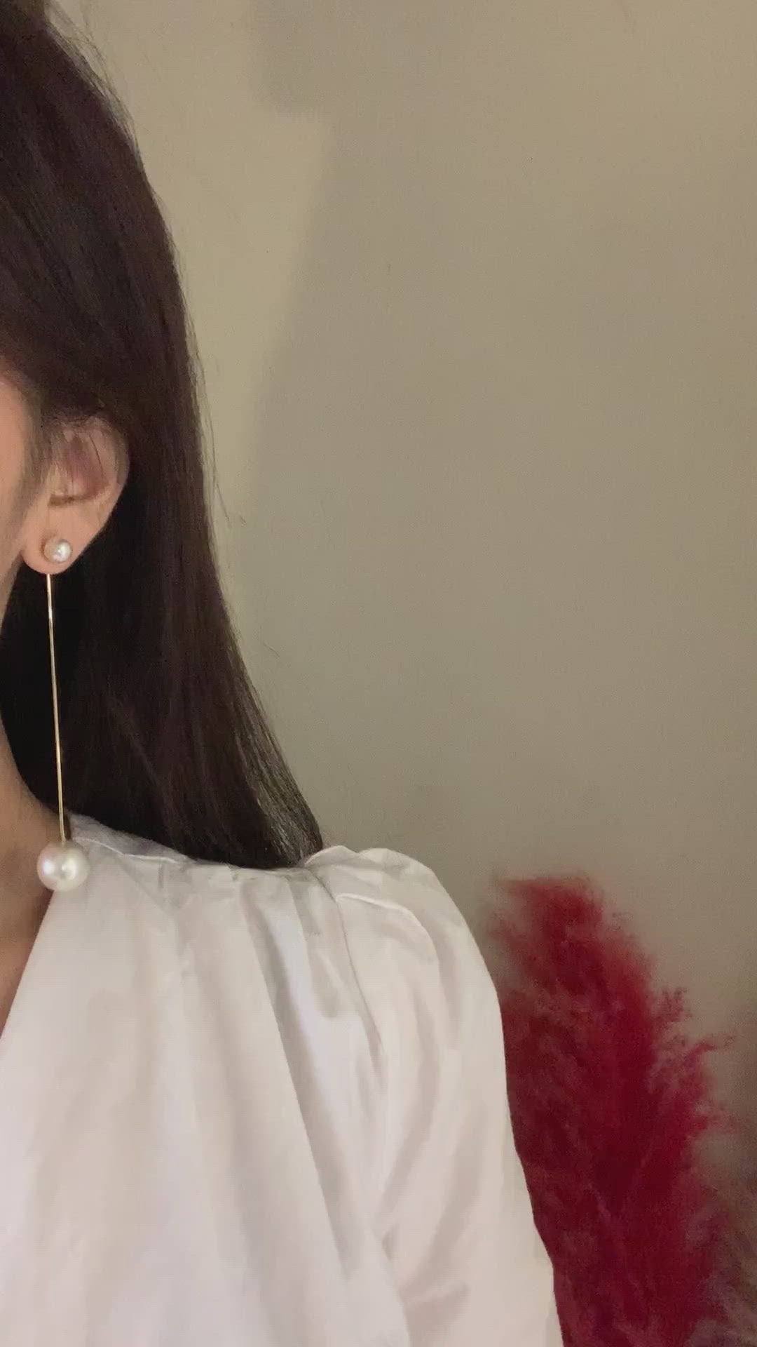 二合一大珍珠长链耳环