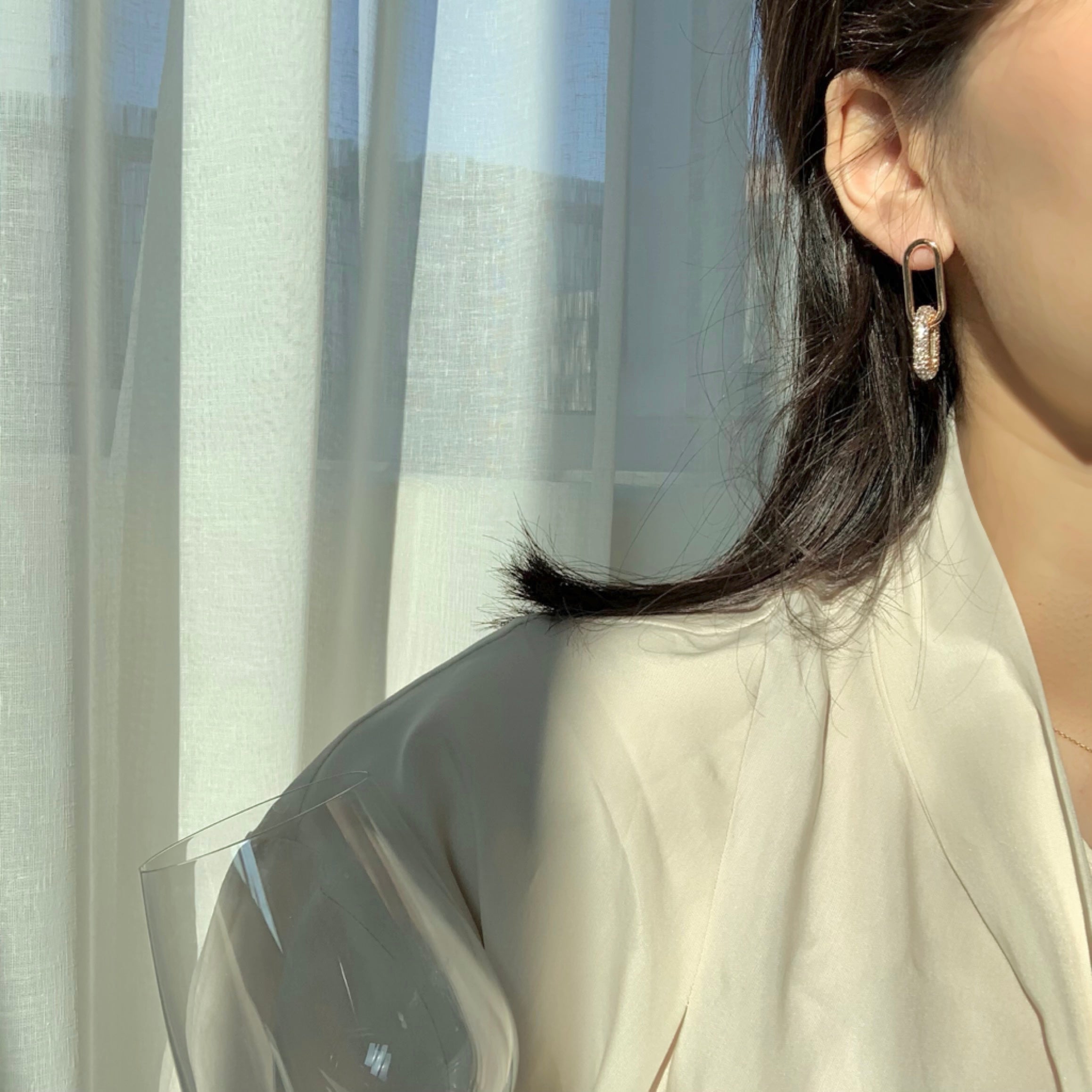 Stunning Cubic Hoops Dangle Earrings - MARMELO USA