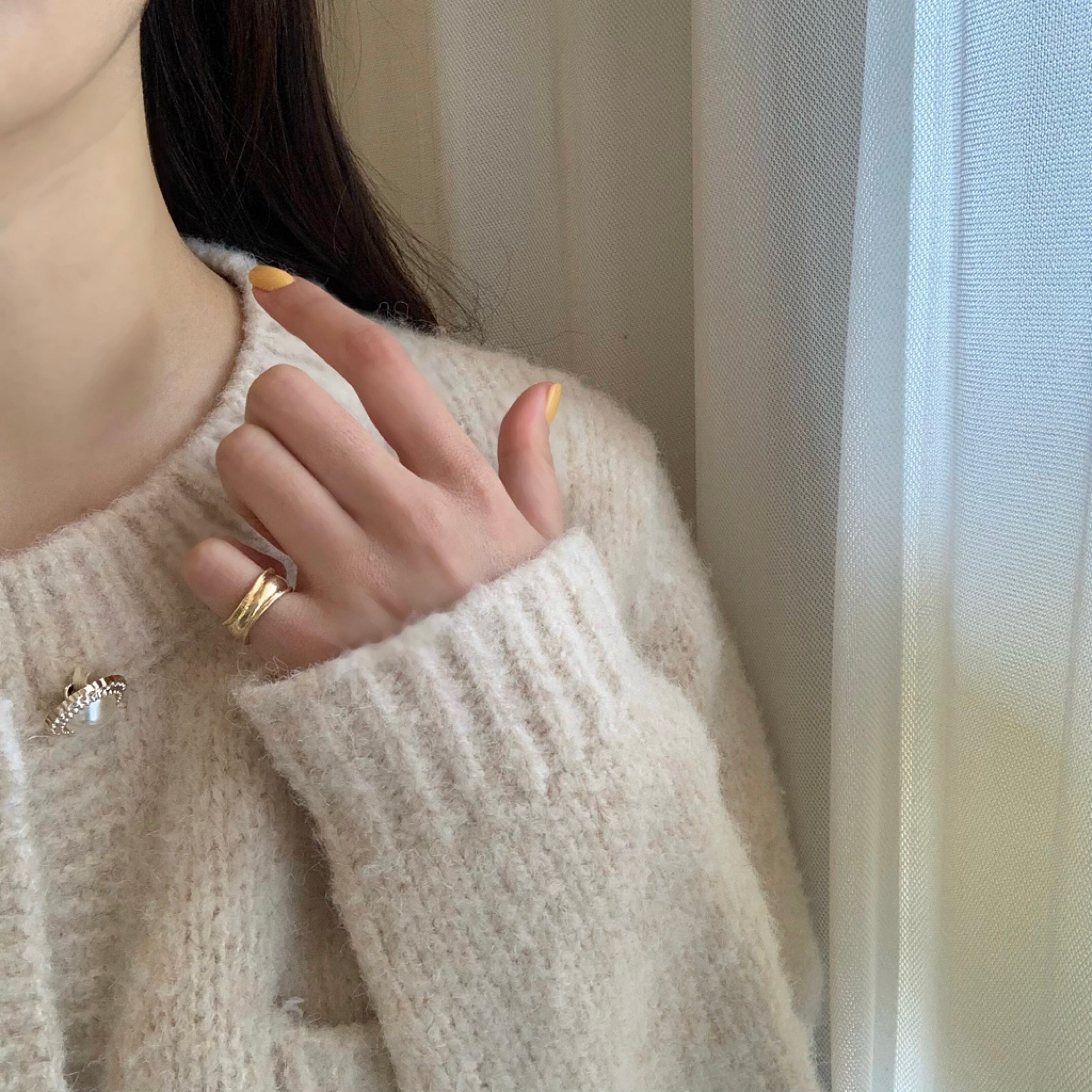 Chunky Bold Pinky & Midi Ring - MARMELO USA