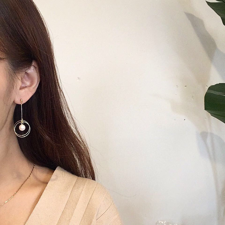 Slim Romantic Pearl Drop earrings - MARMELO USA