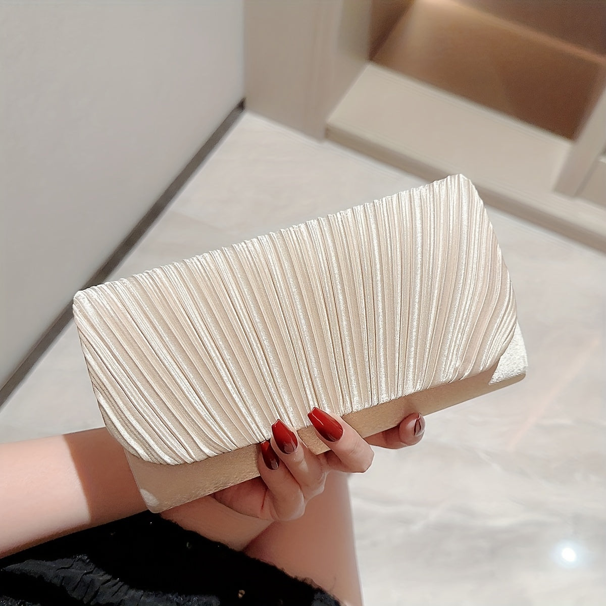 Elegent Textured Flap Purse for Cocktail Prom Dinner Evening