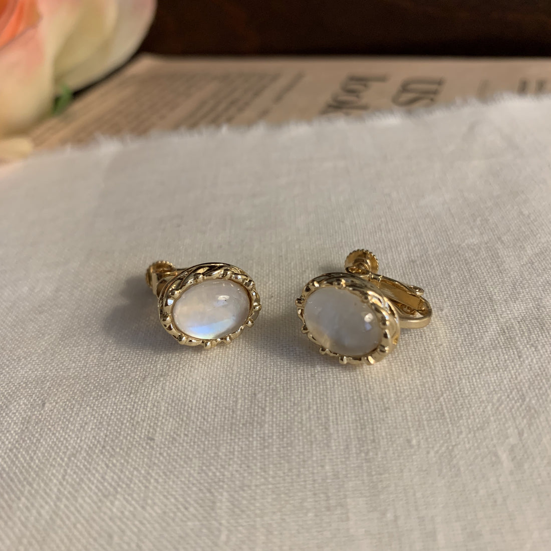 [Clip on] Edwardian Gemstone Earrings