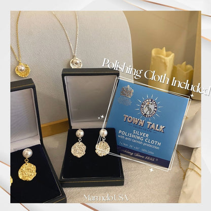 18 Karat Gold und Sterlingsilber Dainty Line abgestufte Perlenohrringe 