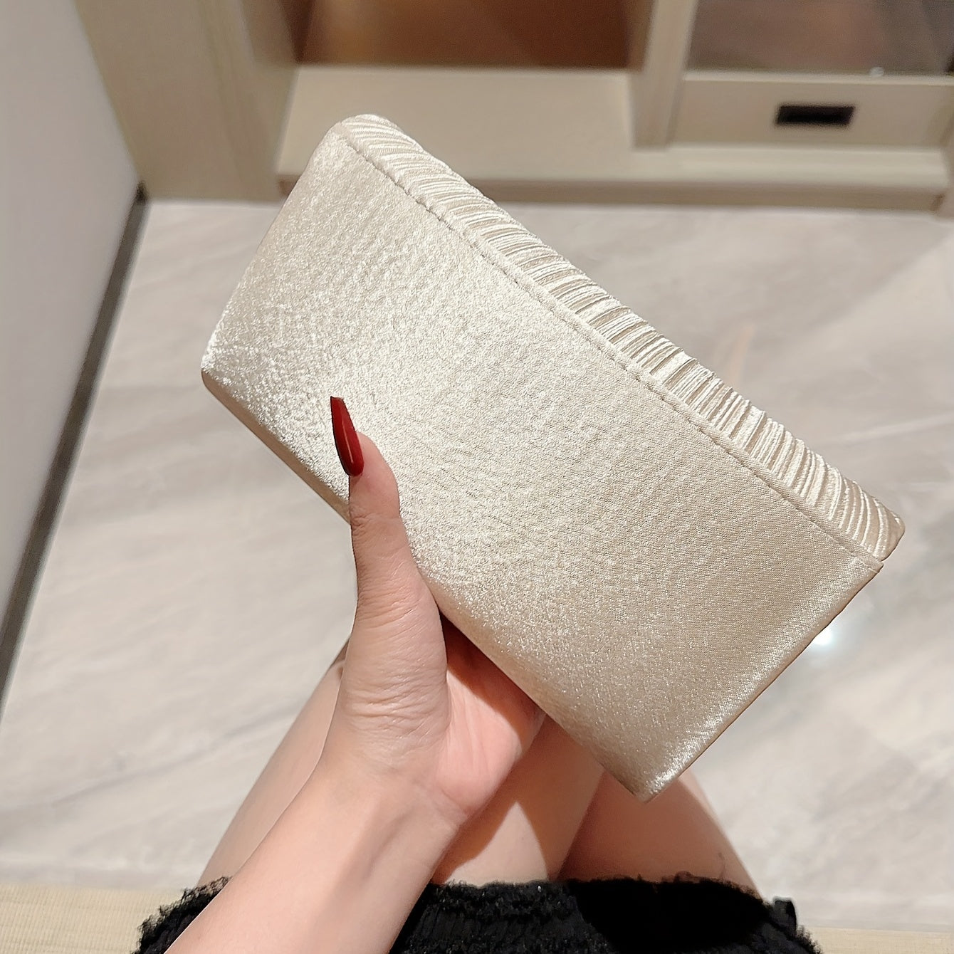 Elegent Textured Flap Purse for Cocktail Prom Dinner Evening