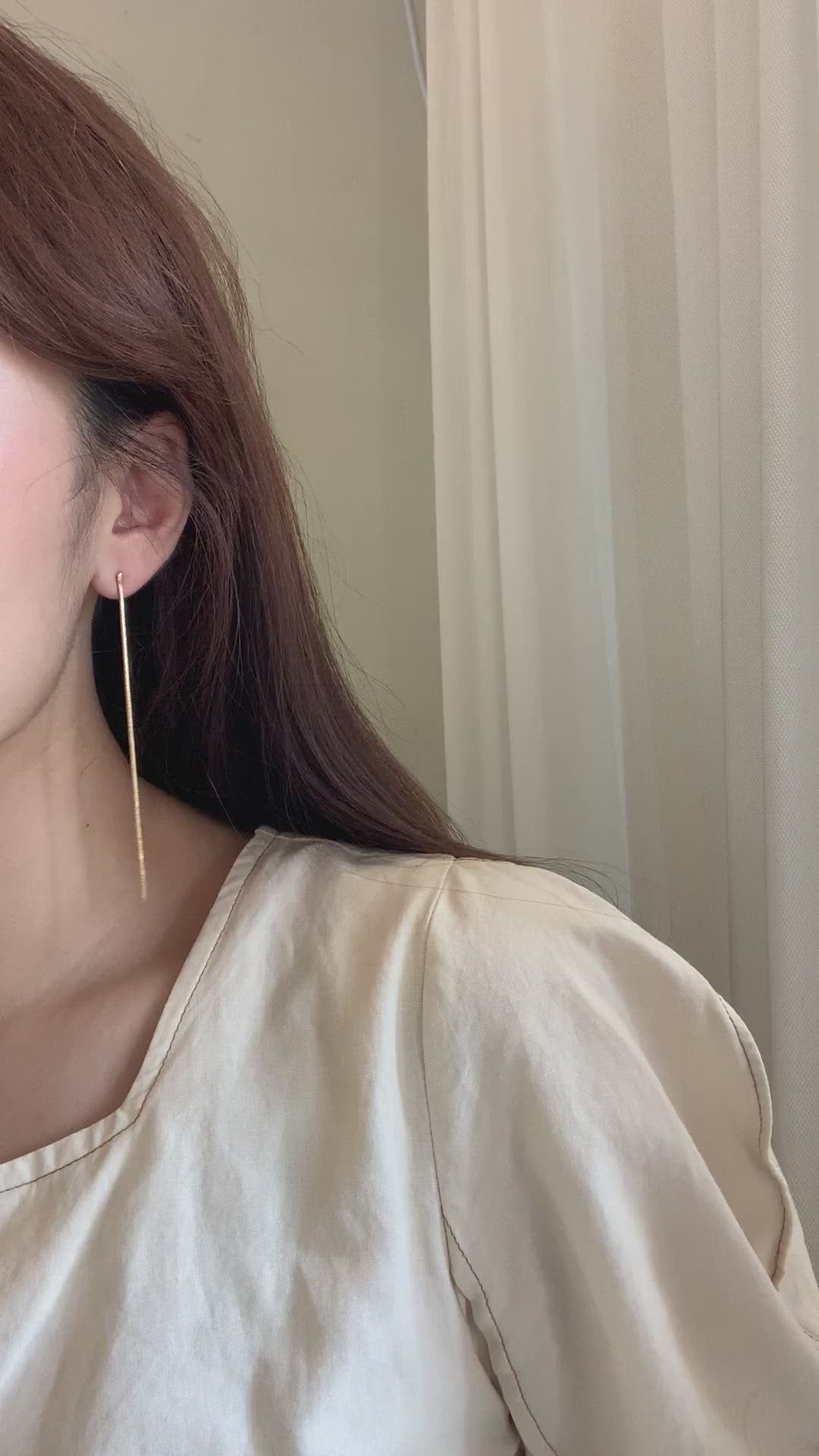 Single Long Drop earrings