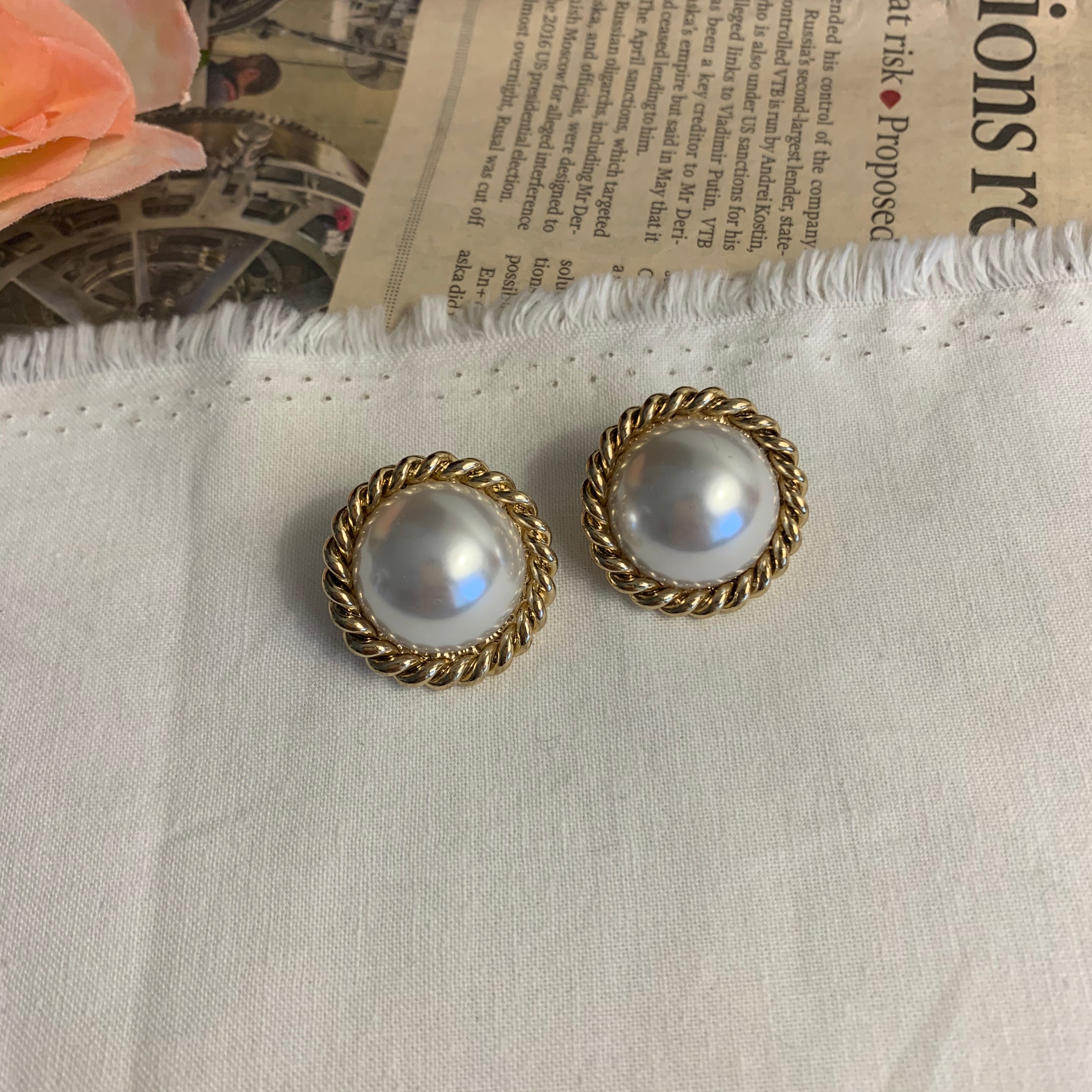 Large Pearl Earring 925 Pearl Studs Earring Bridal Pearl Post - Etsy | Large  pearl earrings, Stud earrings, Pearl stud earrings