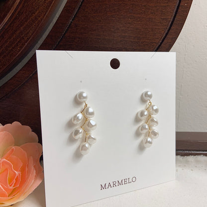 Delicate Pearl Chandelier Earrings - MARMELO USA