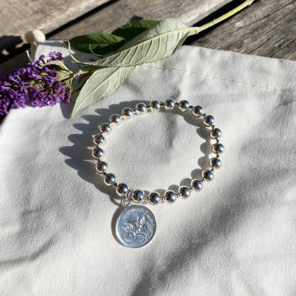 All Sterling Silver Coin Bracelet - MARMELO USA