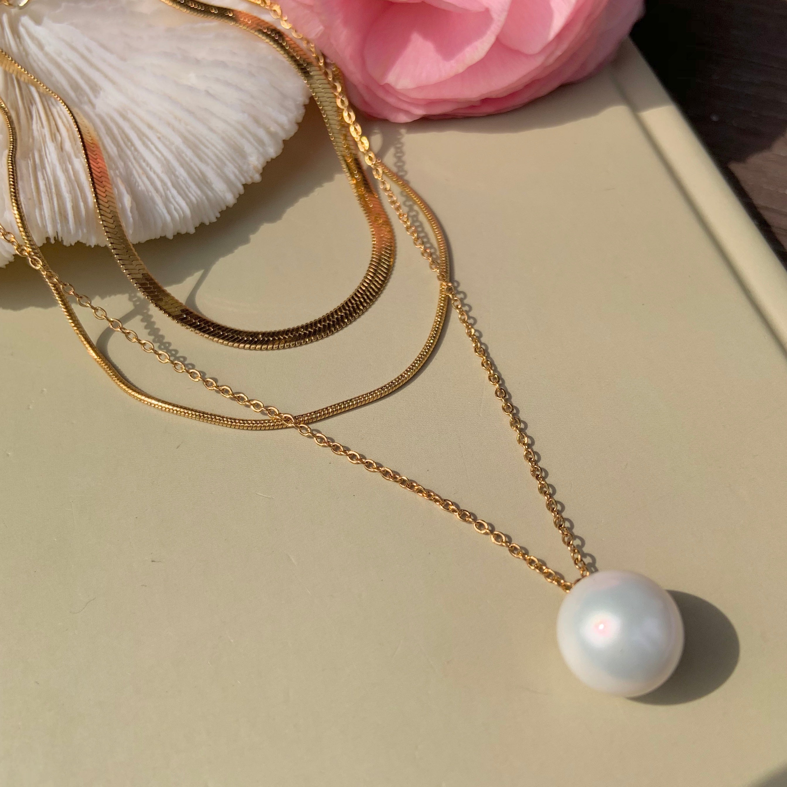 Single Pearl Necklace – Friction Jewelry Inc