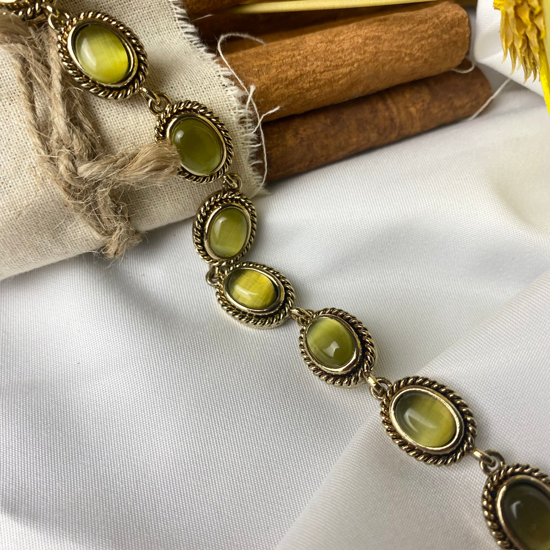 Edwardian Gemstone Tiered Statement Bracelet - MARMELO USA