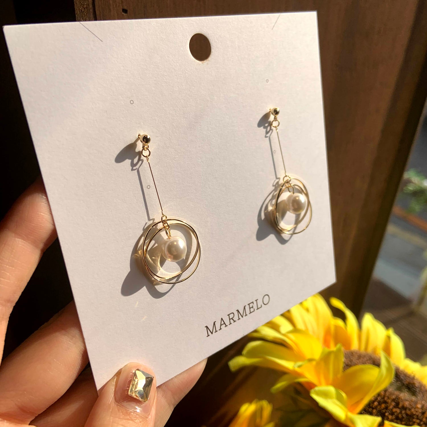 Slim Romantic Pearl Drop earrings - MARMELO USA