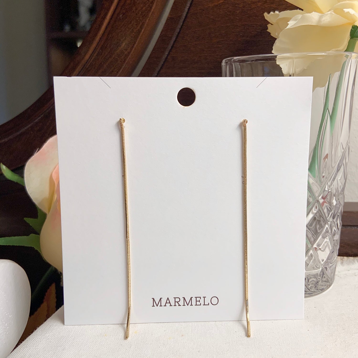Single Long Drop earrings - MARMELO USA