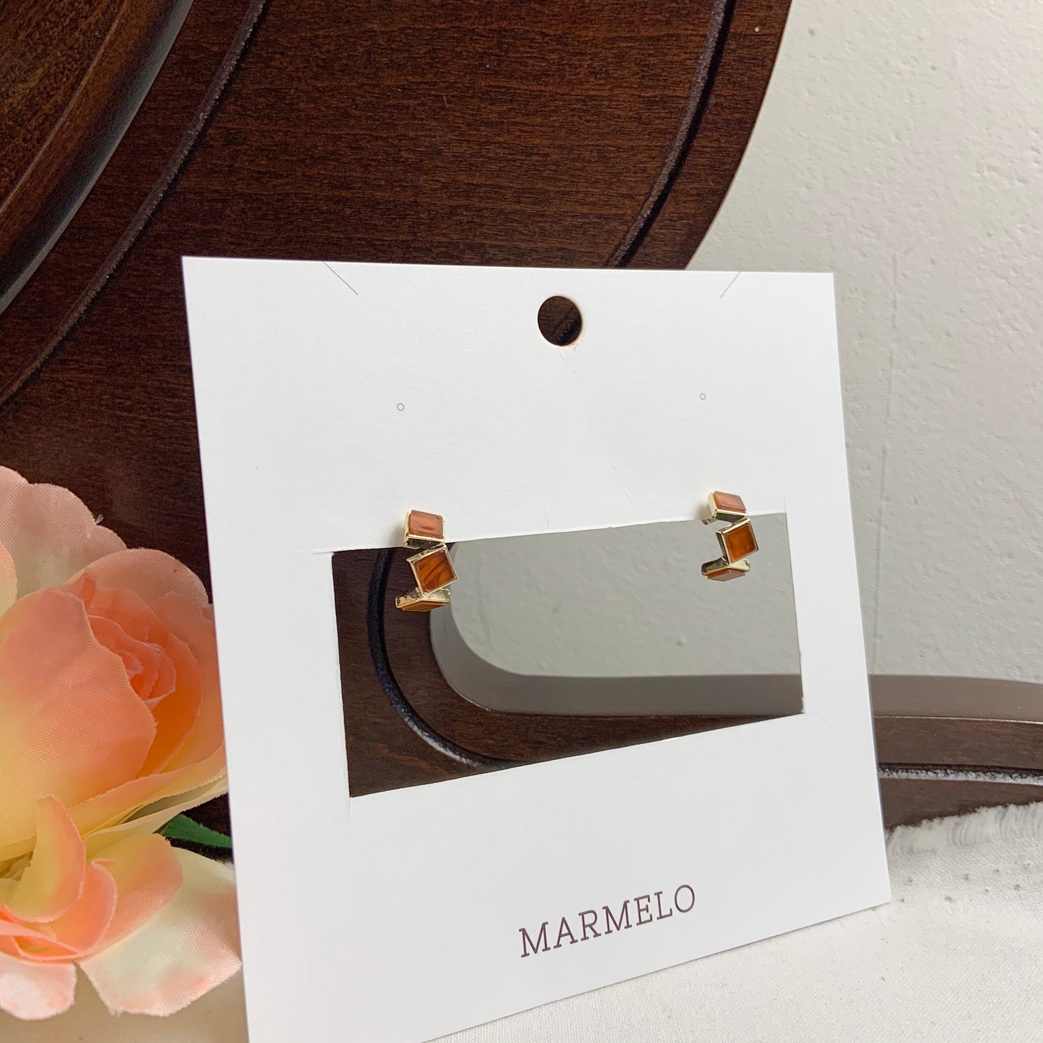 Colorful Mother Of Pearl Small Hoop Earrings - MARMELO USA