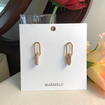 Stunning Cubic Hoops Dangle Earrings - MARMELO USA